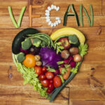 Photograph of vegan foods, veganism