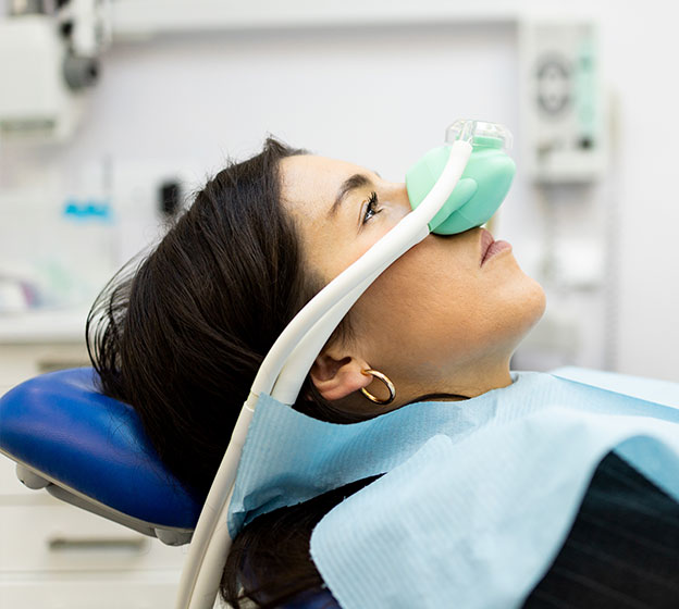 woman receiving dental sedation
